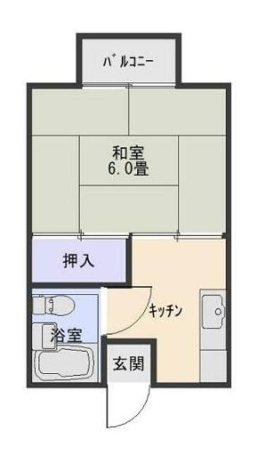 コーポホワイト(1K/2階)の間取り写真