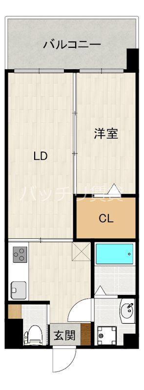 NO82 EMPRESS(1LDK/9階)の間取り写真