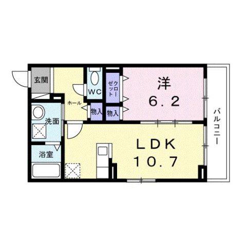アビタ諸福(1LDK/3階)の間取り写真