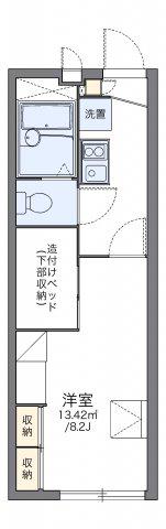 レオパレスEIGHTYI(1K/1階)の間取り写真