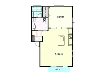 GOOD CAT N(1LDK/2階)の間取り写真