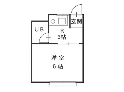 キャンパス(1K/2階)の間取り写真