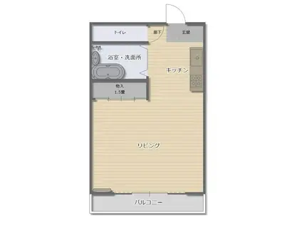 サニーコートI(1K/1階)の間取り写真