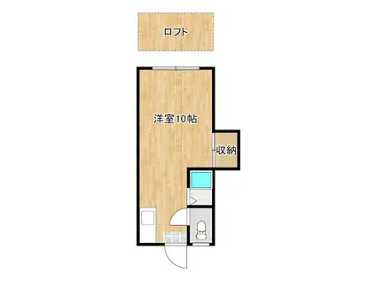 シティベール医生ヶ丘(ワンルーム/1階)の間取り写真