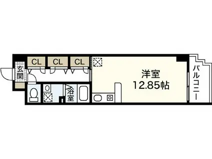 LE CHAT 壱番館(ワンルーム/5階)の間取り写真