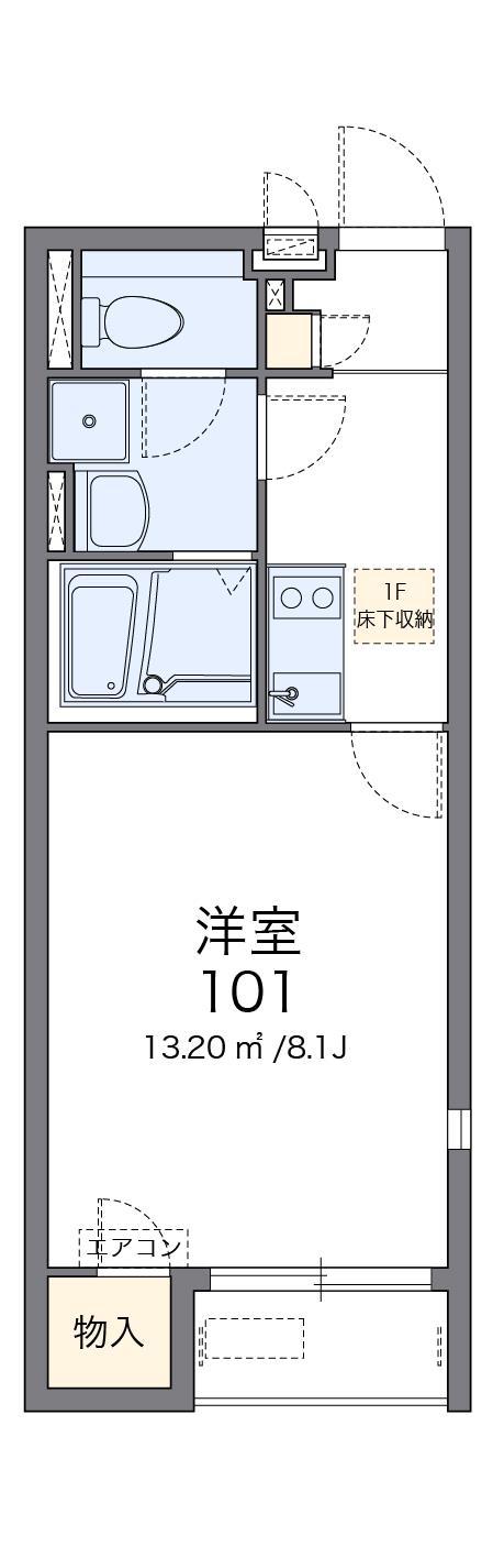 レオネクスト片山(1K/2階)の間取り写真