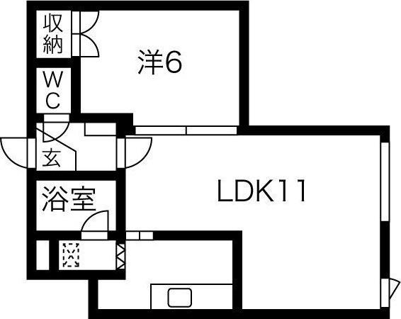 OMレジデンス山の手(1LDK/3階)の間取り写真