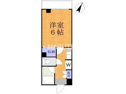 マルテイ22(1K/3階)の間取り写真