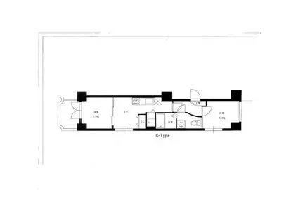 アリスマナーガーデン四天王寺(2DK/4階)の間取り写真