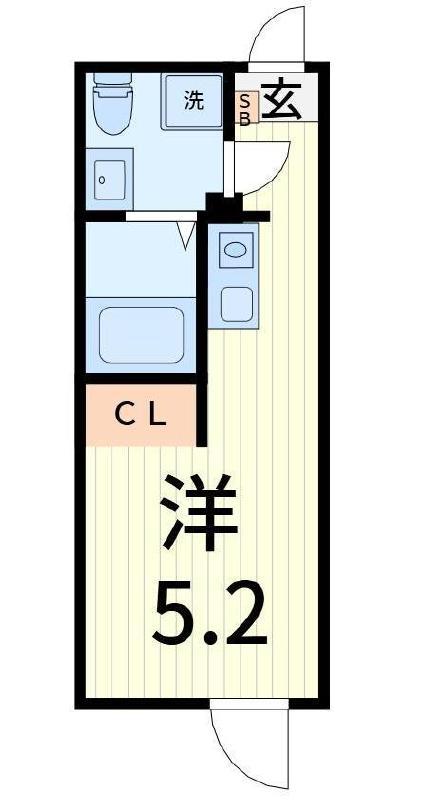 フィオーレ金町II(ワンルーム/2階)の間取り写真