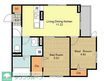 VIRGO(2LDK/1階)の間取り写真