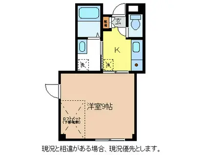 コーポミナミ(1K/1階)の間取り写真