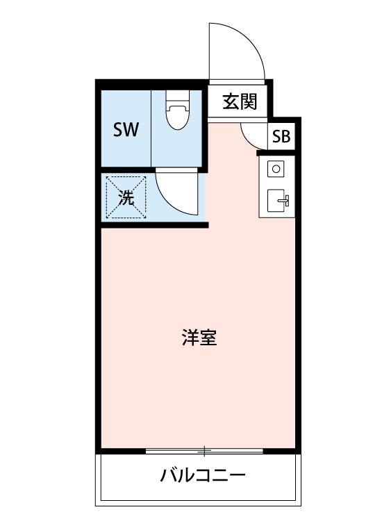 シルフィード用賀(ワンルーム/4階)の間取り写真