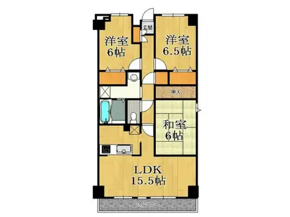 モンテ村上(3LDK/7階)の間取り写真