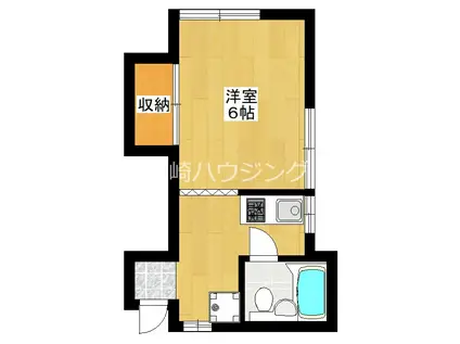 アーバーヒルズ(1K/2階)の間取り写真