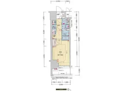 プレサンス福島吉野ミナージ(1K/3階)の間取り写真