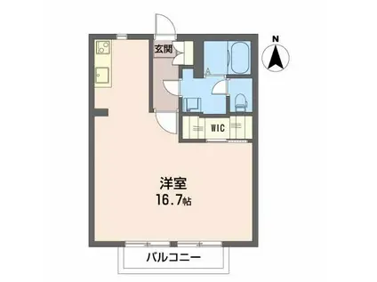 スプリングフィールズA(ワンルーム/1階)の間取り写真