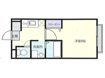 レックマンションI(1K/1階)の間取り写真