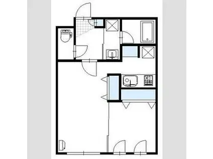 ガーデンストーン西野(1LDK/3階)の間取り写真