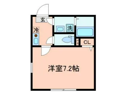 ポモドーロ池上(1K/3階)の間取り写真