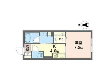 シャーメゾン大垣郭町(1K/1階)の間取り写真