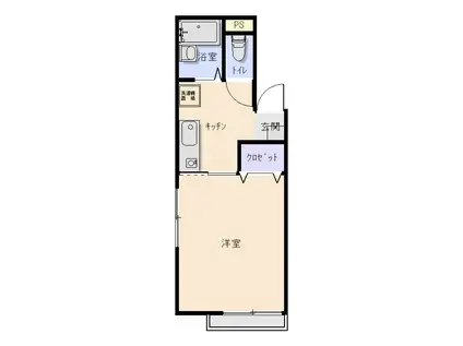 TMプチビル(1K/3階)の間取り写真