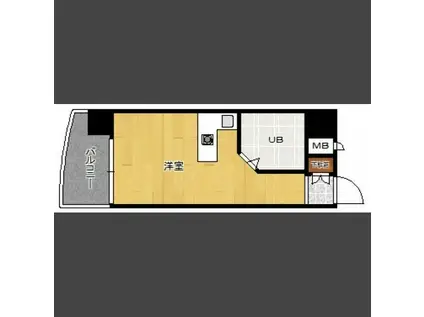 ロマネスク博多駅前(ワンルーム/6階)の間取り写真