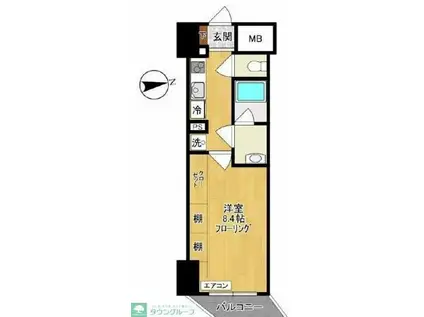 MARUEI7(1K/9階)の間取り写真