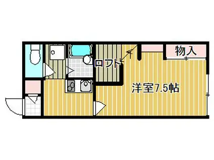 エトワール(1K/1階)の間取り写真