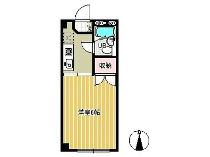 メゾンベル(1K/1階)の間取り写真