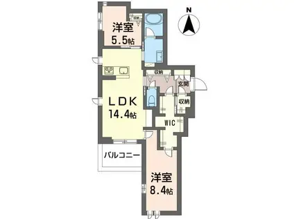 リリエート本太(2LDK/3階)の間取り写真