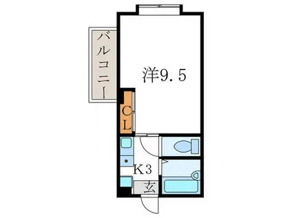 LA・VISTAII(1K/5階)の間取り写真