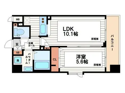 アーバネックス・谷町(1LDK/10階)の間取り写真