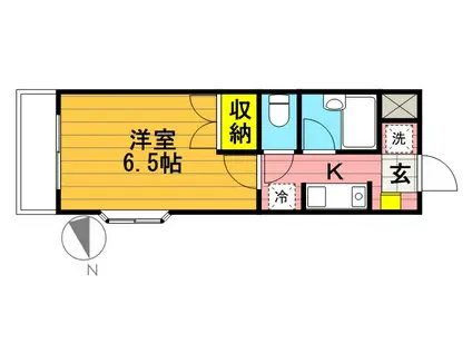 SARAハウス(1K/4階)の間取り写真