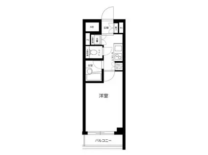 ルーブル渋谷初台弐番館(1K/2階)の間取り写真