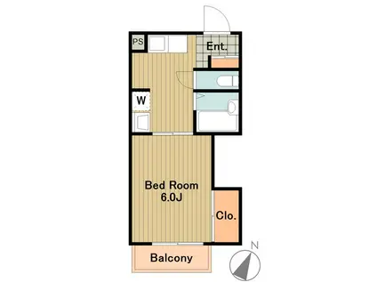 グリーンプラザIZUMI(1DK/4階)の間取り写真