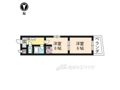 サザンウェーブ(2K/2階)の間取り写真