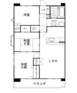 アーバン西岡崎(3LDK/3階)の間取り写真