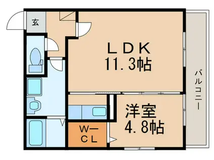 ステラZEN(1LDK/1階)の間取り写真