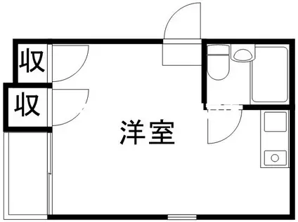 SOハイツ(ワンルーム/2階)の間取り写真