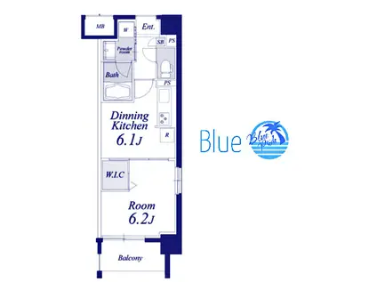 ビーチェ横浜(1DK/3階)の間取り写真