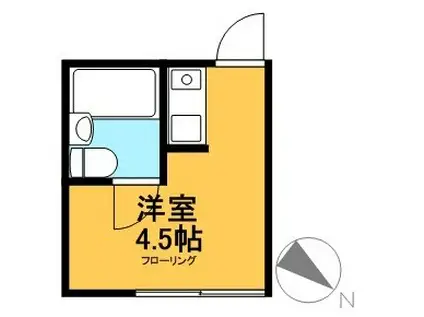 緑樹荘(ワンルーム/1階)の間取り写真