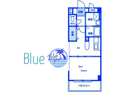 ピュアステージ鎌倉(1DK/2階)の間取り写真