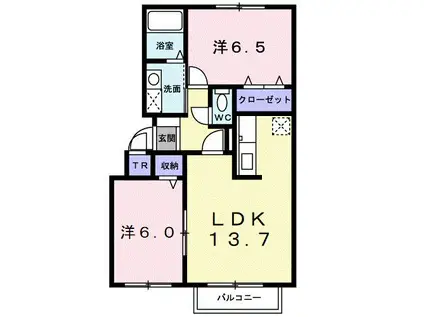 パインネクスト(2LDK/2階)の間取り写真
