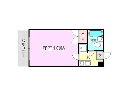 ミューゼ西淡路(1K/2階)の間取り写真