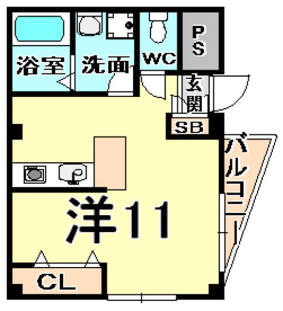 T-BOX(ワンルーム/1階)の間取り写真