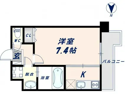 エムプラザ布施駅前参番館(1K/11階)の間取り写真