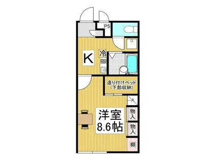 レオパレスCOCO(1K/1階)の間取り写真