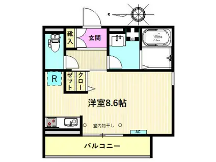 モンラルジュ国分(ワンルーム/3階)の間取り写真