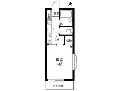 J・アベニュー(1K/1階)の間取り写真